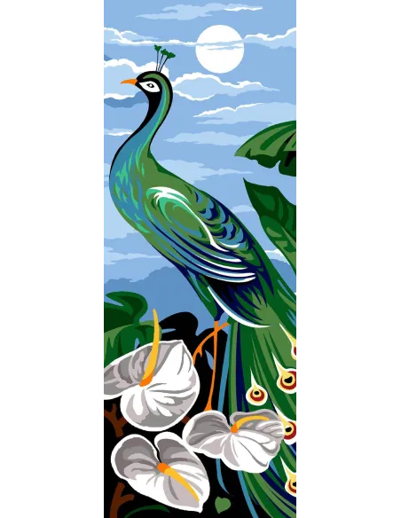 Canevas : 25x60 cm, N18 - paon