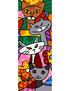 Canevas : 25x60 cm, N19 - cats color