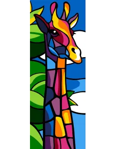 Canevas : 25x60 cm, N23 - girafe unite