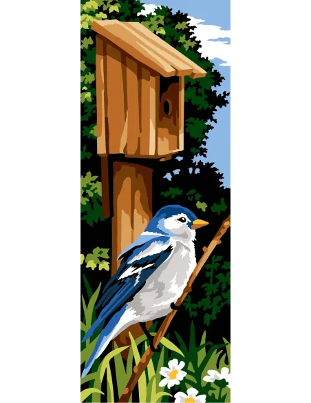 Canevas : 25x60 cm, N23 - le nichoir d'été unite