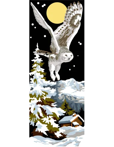 Canevas : 25x60 cm, N23 - vol blanc unite