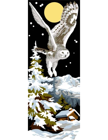 Canevas : 25x60 cm, N23 - vol blanc unite