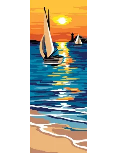 Canevas : 25x60 cm, N23 - au large unite