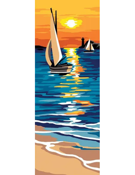 Canevas : 25x60 cm, N23 - au large unite