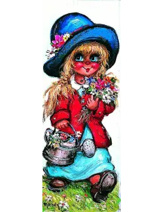 Canevas : 25x60 cm, Petite fleuriste