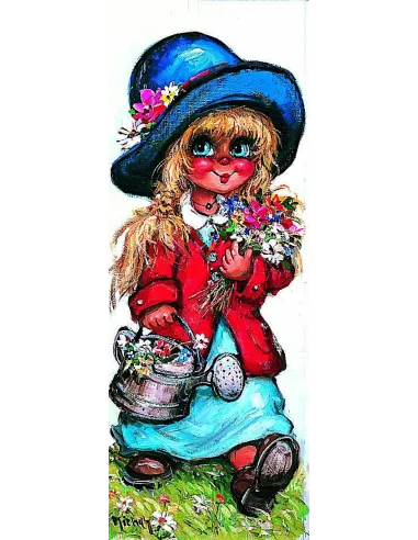 Canevas : 25x60 cm, Petite fleuriste