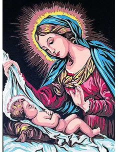 Canevas : 30x40 cm, Vierge