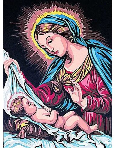 Canevas : 30x40 cm, Vierge