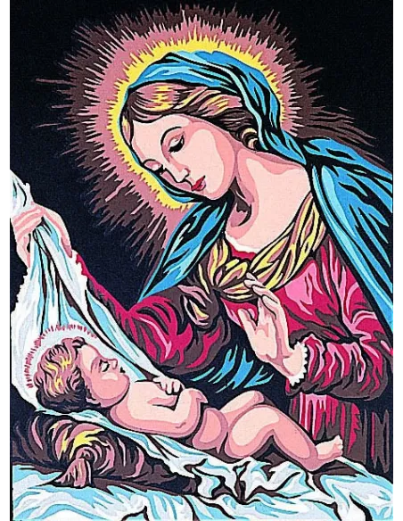 Canevas : 30x40 cm, Vierge