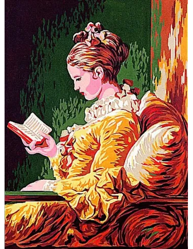 Canevas : 30x40 cm, Jeune fille
