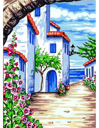 Canevas : 30x40 cm, Au loin, la mer