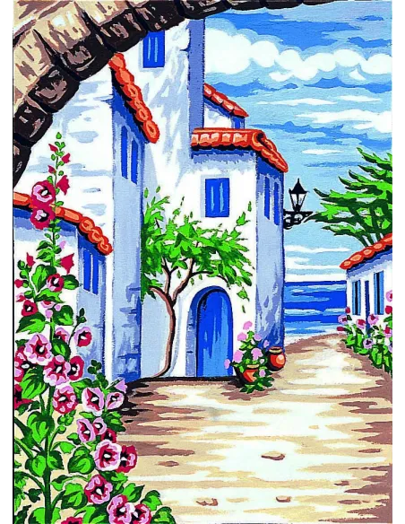 Canevas : 30x40 cm, Au loin, la mer