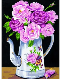 Canevas : 30x40 cm, Les roses