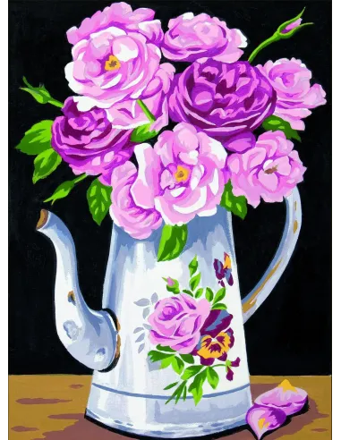 Canevas : 30x40 cm, Les roses