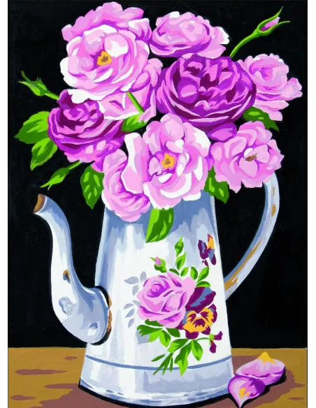 Canevas : 30x40 cm, Les roses