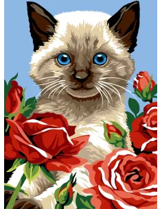 Canevas : 30x40 cm, N18 - parfum des roses