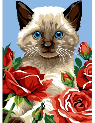 Canevas : 30x40 cm, N18 - parfum des roses