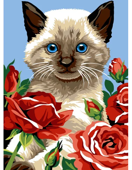 Canevas : 30x40 cm, N18 - parfum des roses