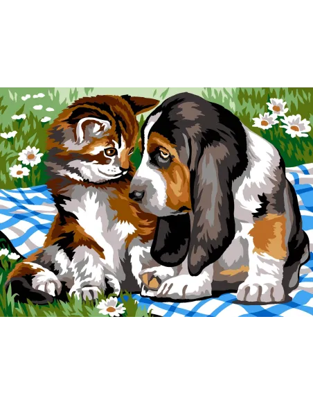 Canevas : 30x40 cm, N19 - les yeux dans les yeux