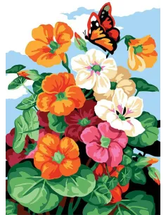 Canevas : 30x40 cm, N23 - les capucines
