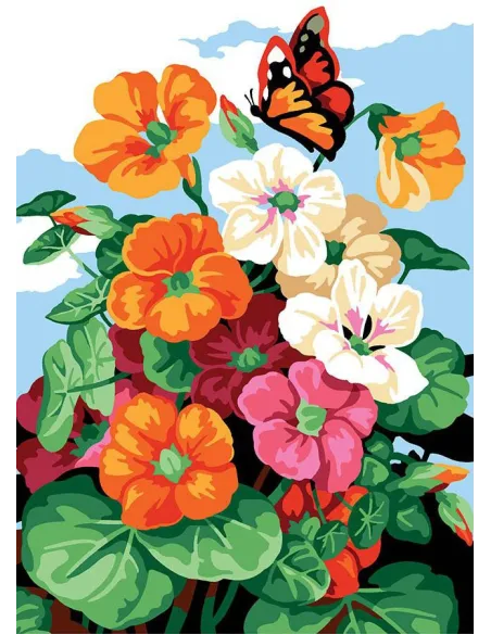 Canevas : 30x40 cm, N23 - les capucines