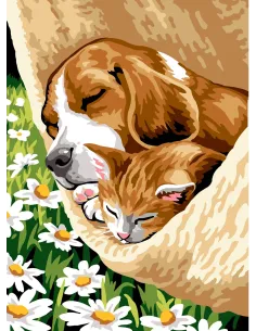 Canevas : 30x40 cm, N23 - la sieste