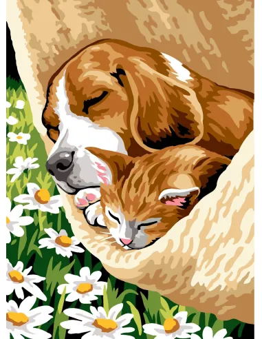 Canevas : 30x40 cm, N23 - la sieste