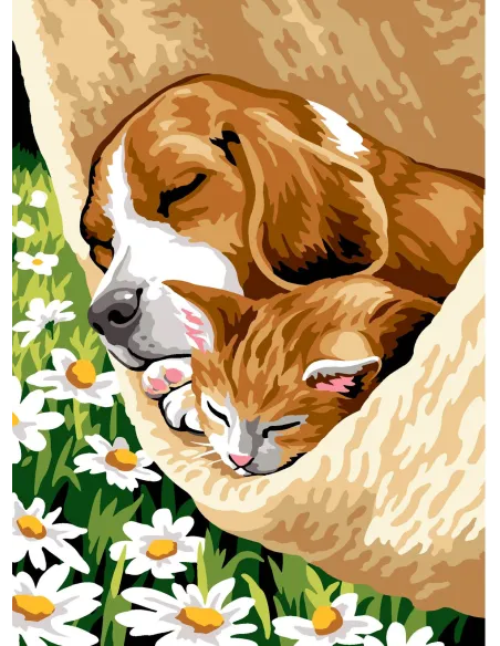 Canevas : 30x40 cm, N23 - la sieste