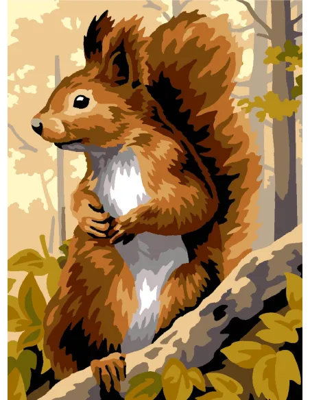 Canevas : 30x40 cm, N23 - l'écureuil