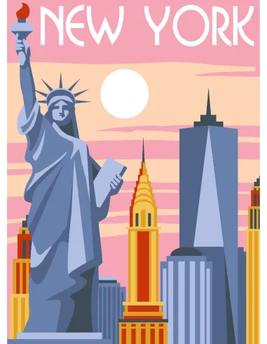 Canevas : 30x40 cm, N24 - New York