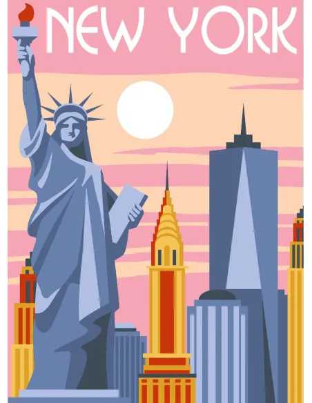 Canevas : 30x40 cm, N24 - New York