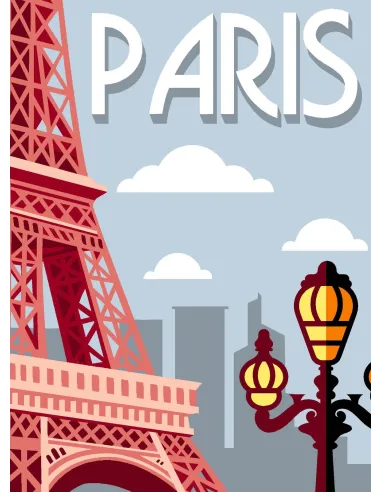 Canevas : 30x40 cm, N24 - Paris