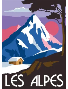 Canevas : 30x40 cm, N24 - les alpes