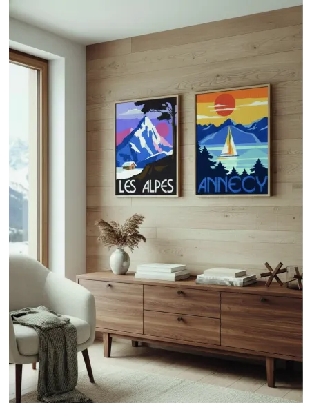 Canevas : 30x40 cm, N24 - les alpes