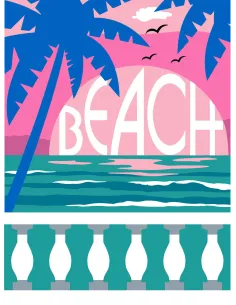 Canevas : 30x40 cm, N24 - beach
