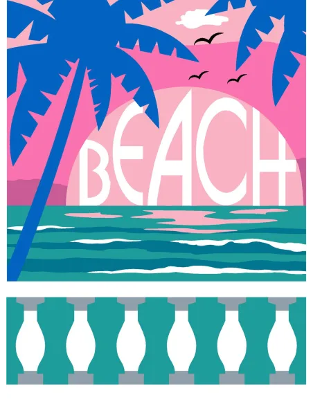 Canevas : 30x40 cm, N24 - beach