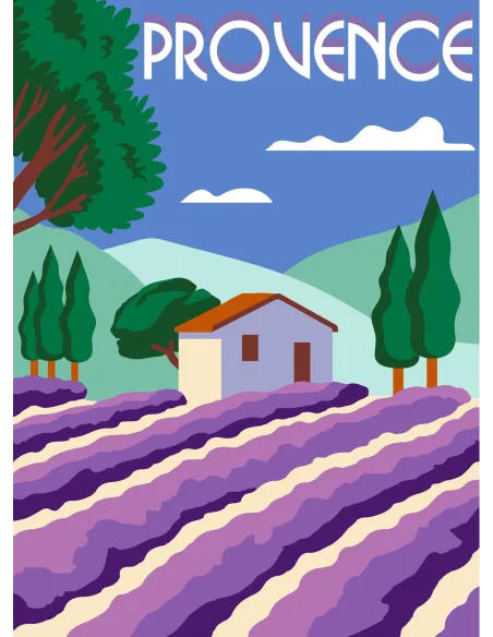 Canevas : 30x40 cm, N24 - Provence