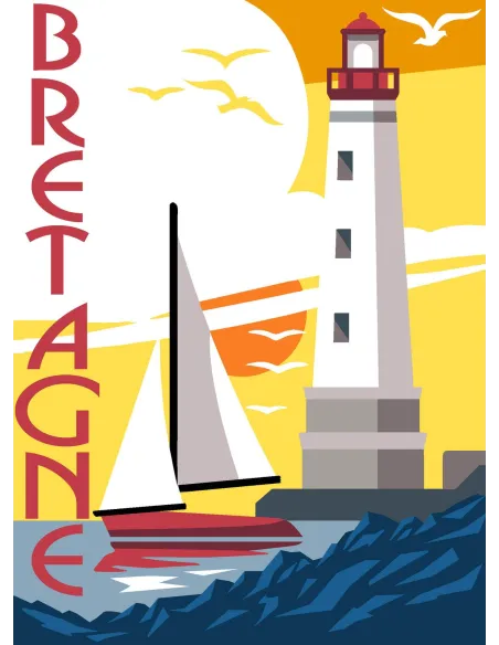 Canevas : 30x40 cm, N24 - Bretagne