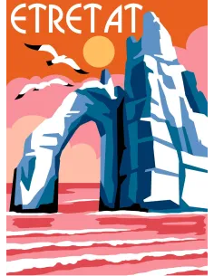 Canevas : 30x40 cm, N24 - Etretat