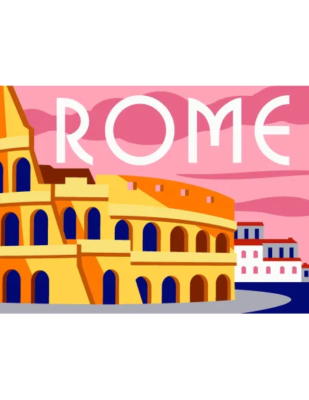Canevas : 30x40 cm, N24 - Rome