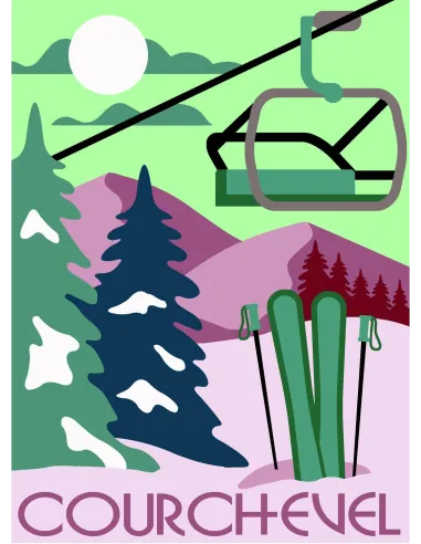 Canevas : 30x40 cm, N24 - Courchevel