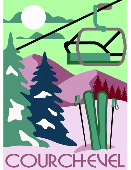 Canevas : 30x40 cm, N24 - Courchevel