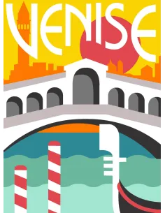 Canevas : 30x40 cm, N24 - Venise
