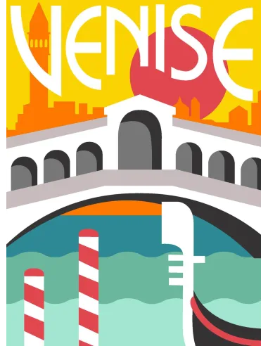 Canevas : 30x40 cm, N24 - Venise