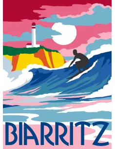 Canevas : 30x40 cm, N24 - Biarritz