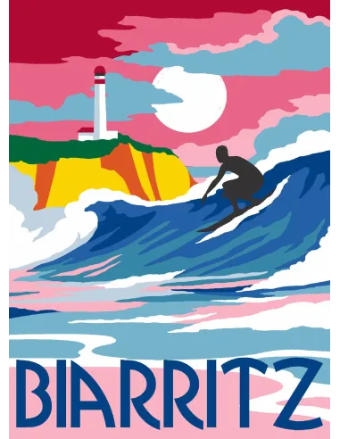 Canevas : 30x40 cm, N24 - Biarritz