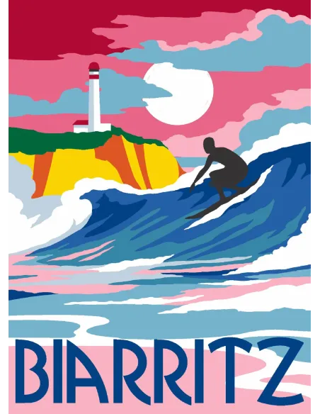 Canevas : 30x40 cm, N24 - Biarritz