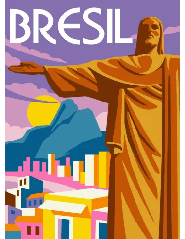Canevas : 30x40 cm, N24 - Brésil