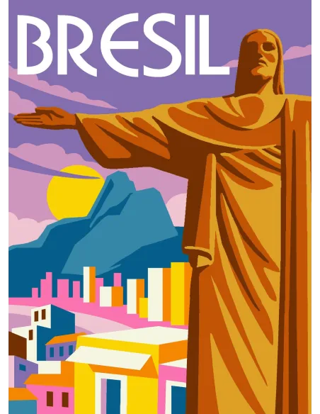 Canevas : 30x40 cm, N24 - Brésil