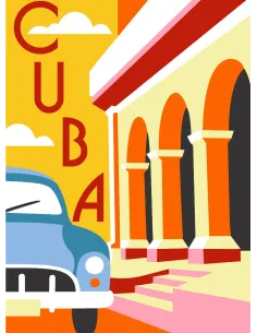 Canevas : 30x40 cm, N24 - Cuba